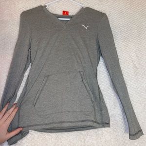 PUMA hooded long sleeve shirt.